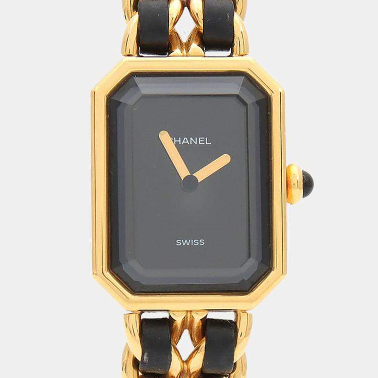 Pre Owned Chanel Premiere Quartz Gold Plated Stainless Steel Women's Wristwatch 20 mm