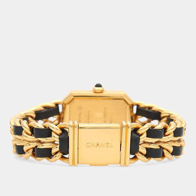 Pre Owned Chanel Premiere Quartz Gold Plated Stainless Steel Women's Wristwatch 20 mm