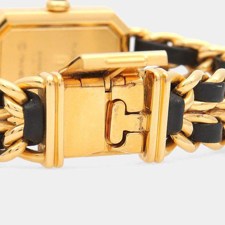 Pre Owned Chanel Premiere Quartz Gold Plated Stainless Steel Women's Wristwatch 20 mm