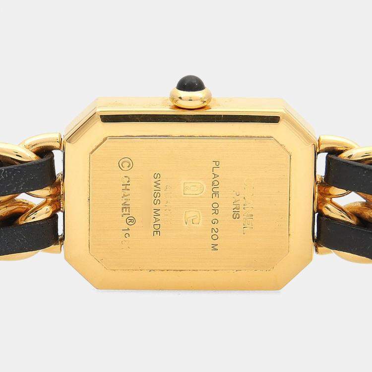 Pre Owned Chanel Premiere Quartz Gold Plated Stainless Steel Women's Wristwatch 20 mm