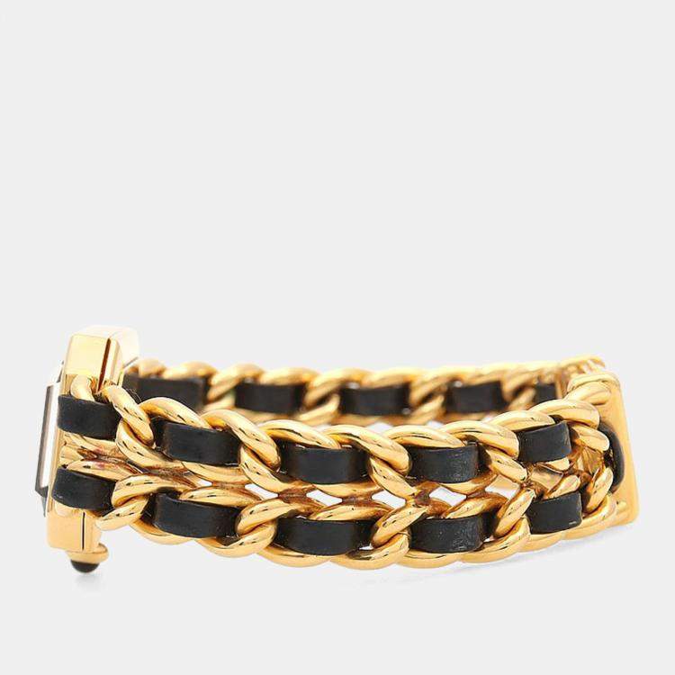 Pre Owned Chanel Premiere Quartz Gold Plated Stainless Steel Women's Wristwatch 20 mm