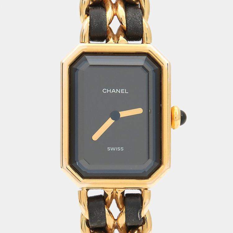 Pre Owned Chanel Premiere Quartz Gold Plated Stainless Steel Women's Wristwatch 20 mm