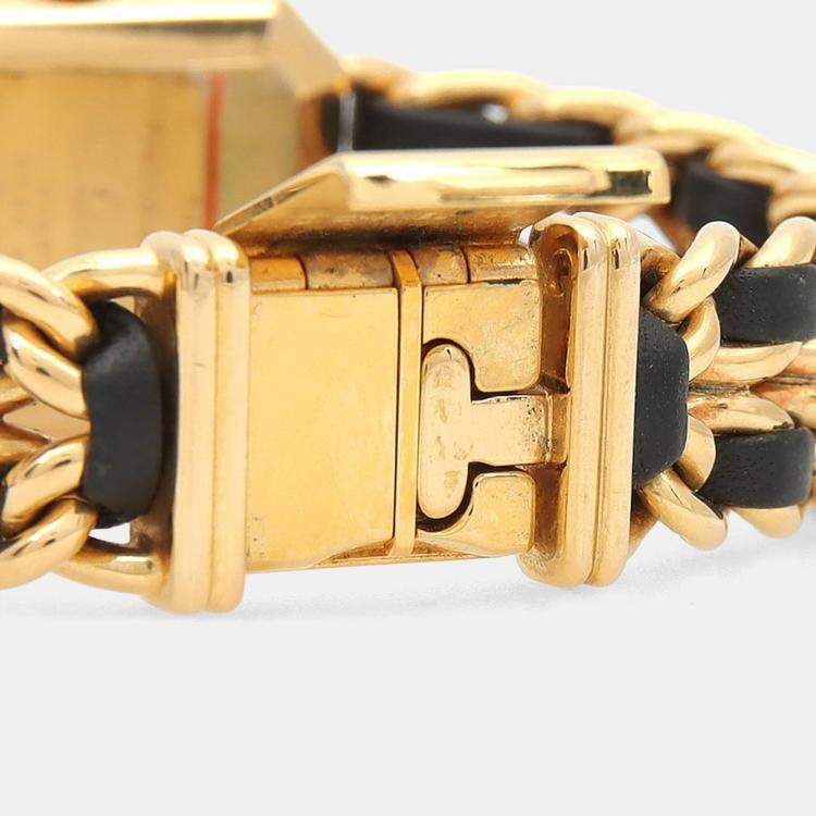 Pre Owned Chanel Premiere Quartz Gold Plated Stainless Steel Women's Wristwatch 20 mm