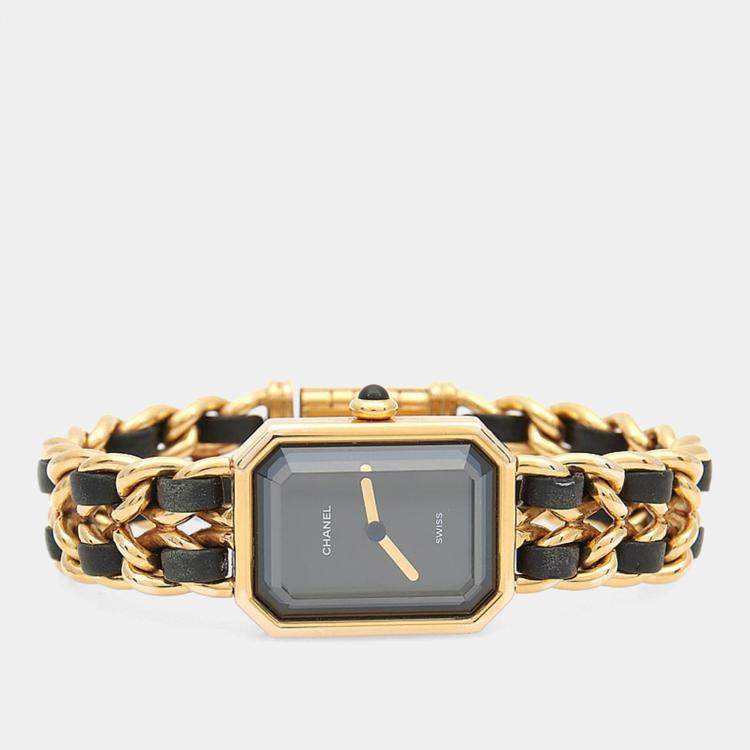 Pre Owned Chanel Premiere Quartz Gold Plated Stainless Steel Women's Wristwatch 20 mm