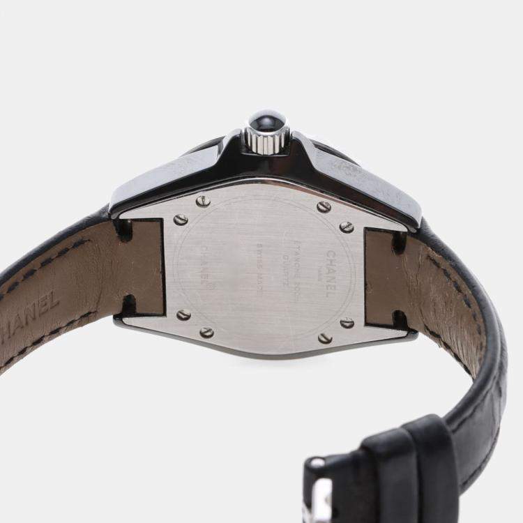 Pre Owned Chanel J12 Quartz Ceramic Stainless Steel Women's Wristwatch 34 mm