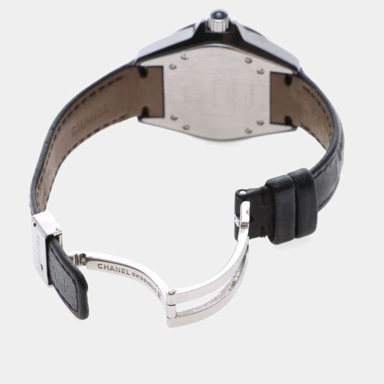 Pre Owned Chanel J12 Quartz Ceramic Stainless Steel Women's Wristwatch 34 mm