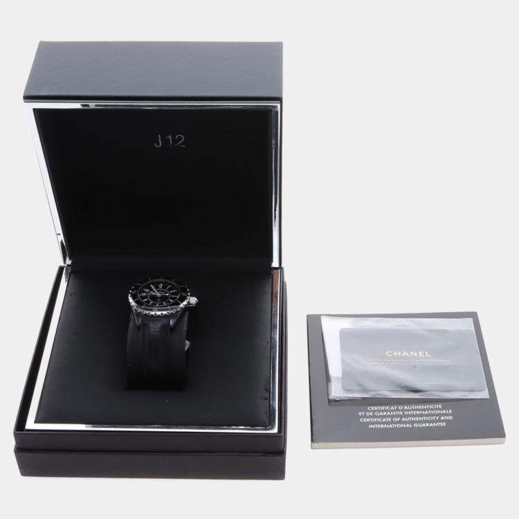 Pre Owned Chanel J12 Quartz Ceramic Stainless Steel Women's Wristwatch 34 mm