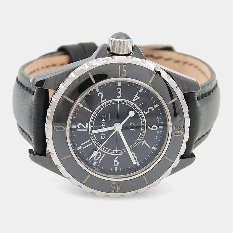 Pre Owned Chanel J12 Quartz Ceramic Stainless Steel Women's Wristwatch 34 mm