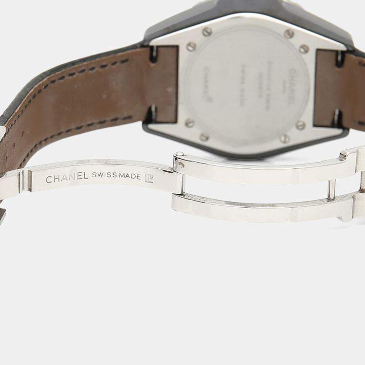 Pre Owned Chanel J12 Quartz Ceramic Stainless Steel Women's Wristwatch 34 mm