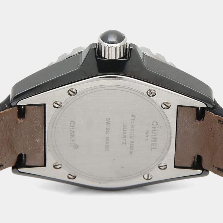 Pre Owned Chanel J12 Quartz Ceramic Stainless Steel Women's Wristwatch 34 mm