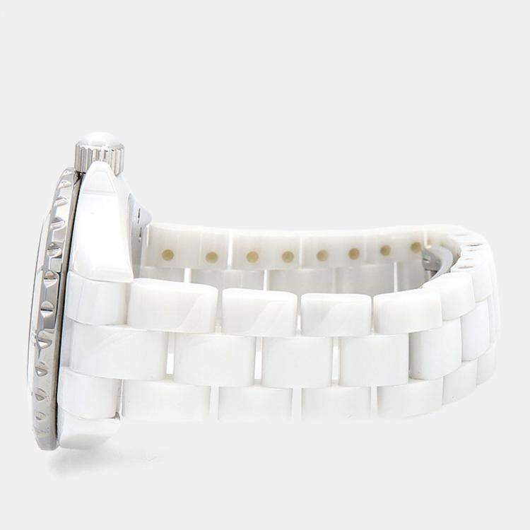 Pre Owned Chanel J12 Quartz Ceramic Stainless Steel Women's Wristwatch 34 mm