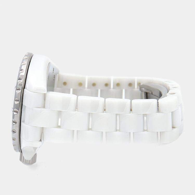 Pre Owned Chanel J12 Quartz Ceramic Stainless Steel Women's Wristwatch 34 mm