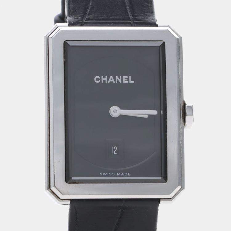 Pre Owned Chanel Boyfriend Quartz Stainless Steel Women's Wristwatch 27 mm