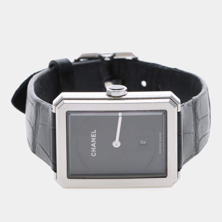 Pre Owned Chanel Boyfriend Quartz Stainless Steel Women's Wristwatch 27 mm