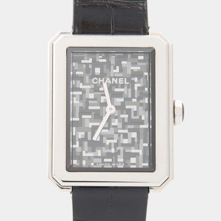 Pre Owned Chanel Boyfriend Quartz Stainless Steel Women's Wristwatch 21.5 mm