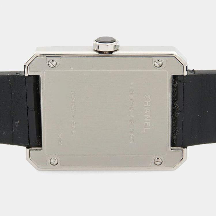 Pre Owned Chanel Boyfriend Quartz Stainless Steel Women's Wristwatch 21.5 mm