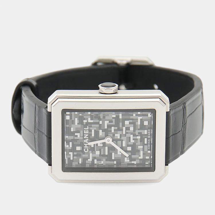 Pre Owned Chanel Boyfriend Quartz Stainless Steel Women's Wristwatch 21.5 mm