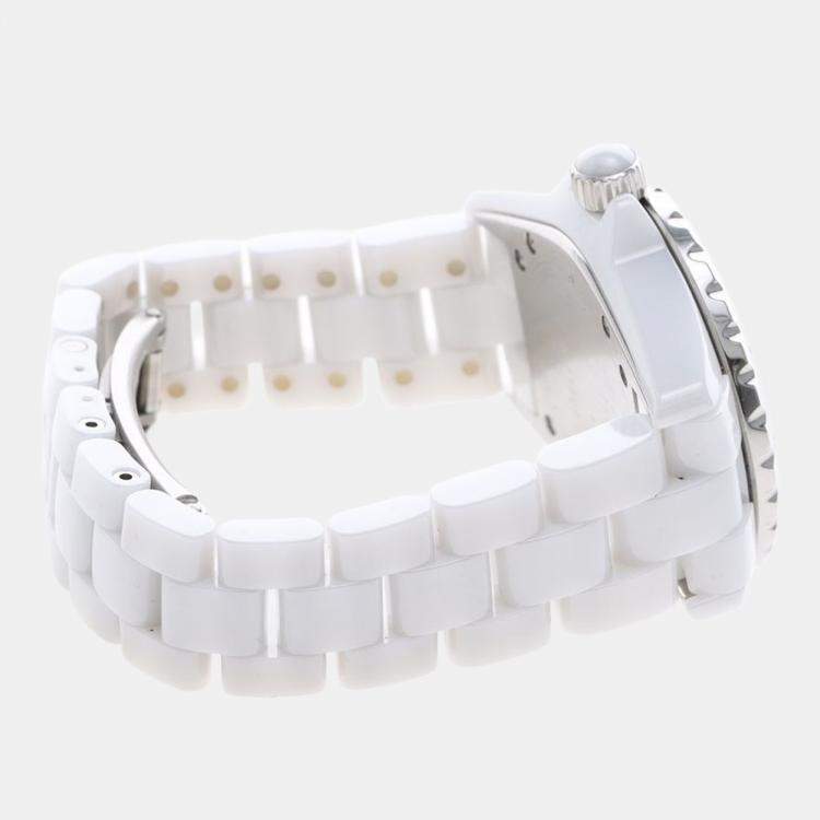 Pre Owned Chanel J12 Quartz Ceramic Stainless Steel Women's Wristwatch 34 mm