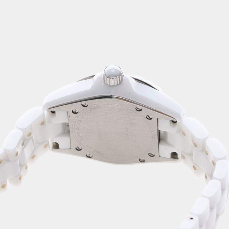 Pre Owned Chanel J12 Quartz Ceramic Stainless Steel Women's Wristwatch 34 mm