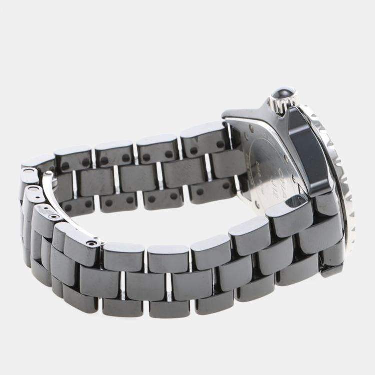 Pre Owned Chanel J12 Quartz Ceramic Stainless Steel Women's Wristwatch 34 mm