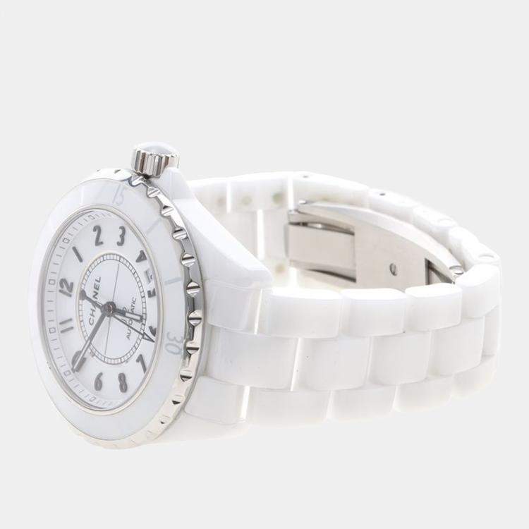 Pre Owned Chanel J12 Automatic Ceramic Stainless Steel Men's Wristwatch 39 mm