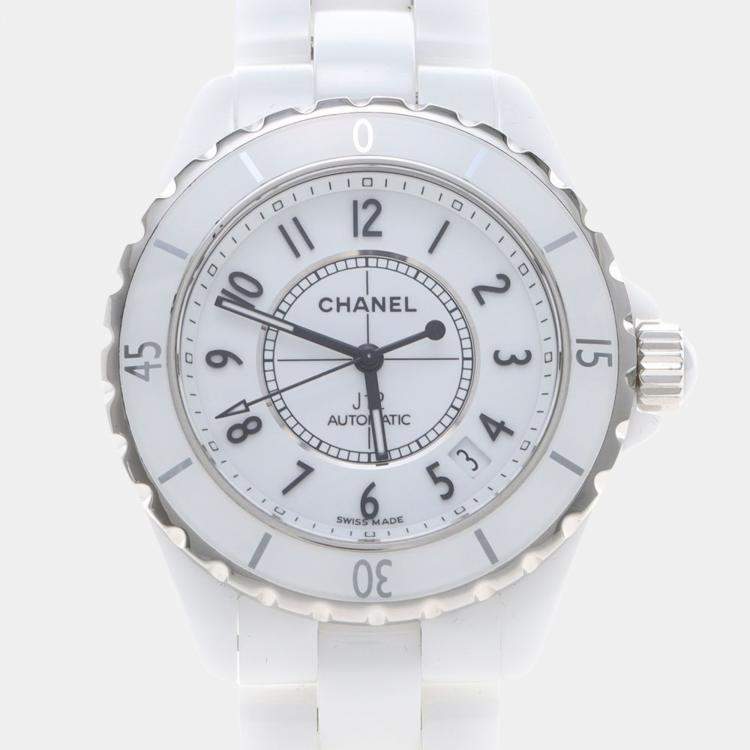 Pre Owned Chanel J12 Automatic Ceramic Stainless Steel Men's Wristwatch 39 mm