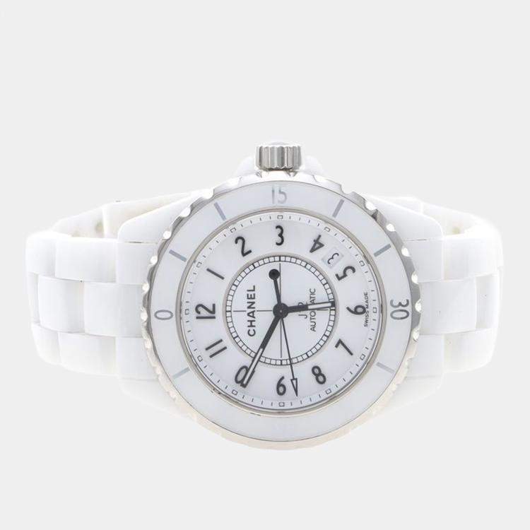 Pre Owned Chanel J12 Automatic Ceramic Stainless Steel Men's Wristwatch 39 mm