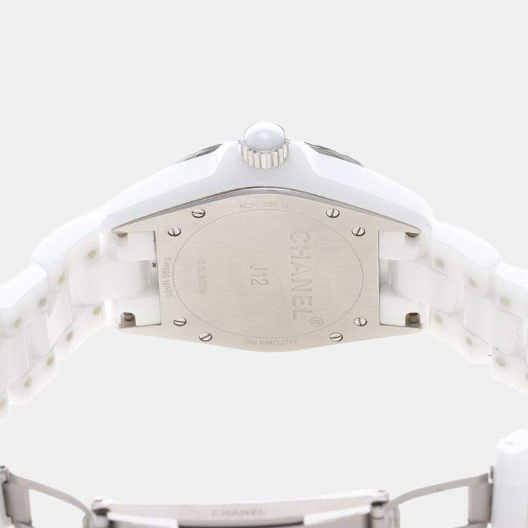 Pre Owned Chanel J12 Automatic Ceramic Stainless Steel Men's Wristwatch 39 mm