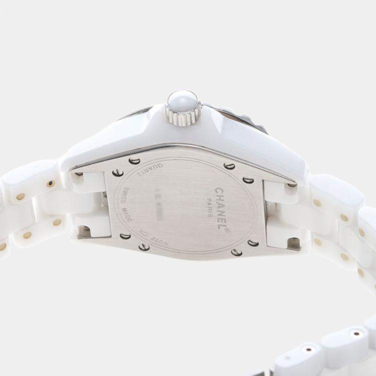 Pre Owned Chanel J12 Quartz Ceramic Stainless Steel Women's Wristwatch 34 mm