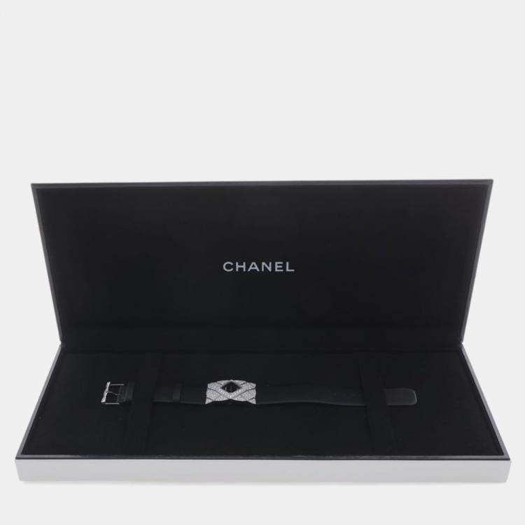 Pre Owned Chanel Coco Crush Diamond Quartz White Gold Women's Wristwatch 23 mm
