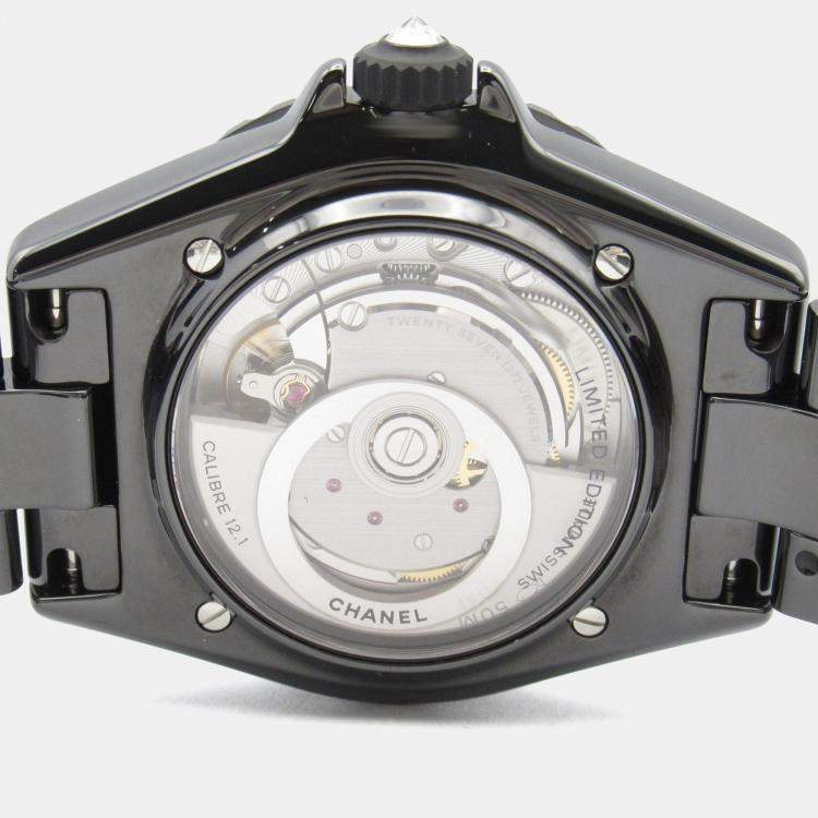 Pre Owned Chanel Mademoiselle H9761 Automatic Black Stainless Steel Women's Wristwatch 39 mm