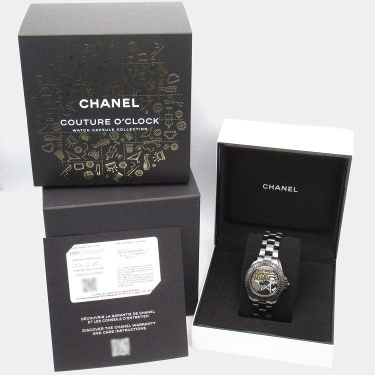 Pre Owned Chanel Mademoiselle H9761 Automatic Black Stainless Steel Women's Wristwatch 39 mm