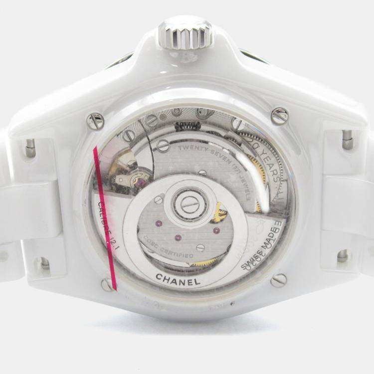 Pre Owned Chanel J12 H6476 Automatic White Ceramic Women's Wristwatch 39 mm