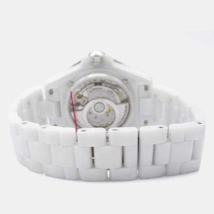 Pre Owned Chanel J12 H6476 Automatic White Ceramic Women's Wristwatch 39 mm