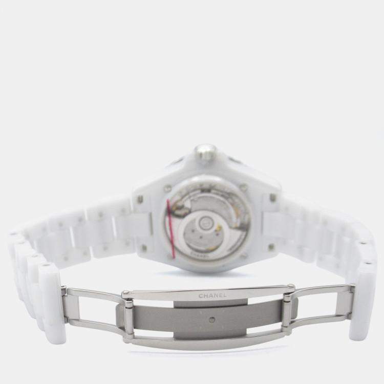 Pre Owned Chanel J12 H6476 Automatic White Ceramic Women's Wristwatch 39 mm