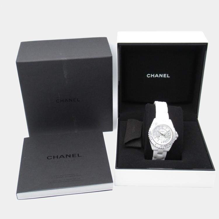 Pre Owned Chanel J12 H6476 Automatic White Ceramic Women's Wristwatch 39 mm