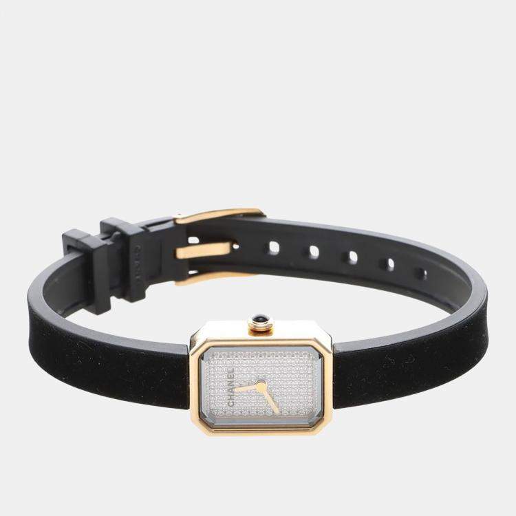 Pre Owned Chanel Premiere Diamond Quartz 18K Yellow Gold Titanium Women's Wristwatch 15.5 mm
