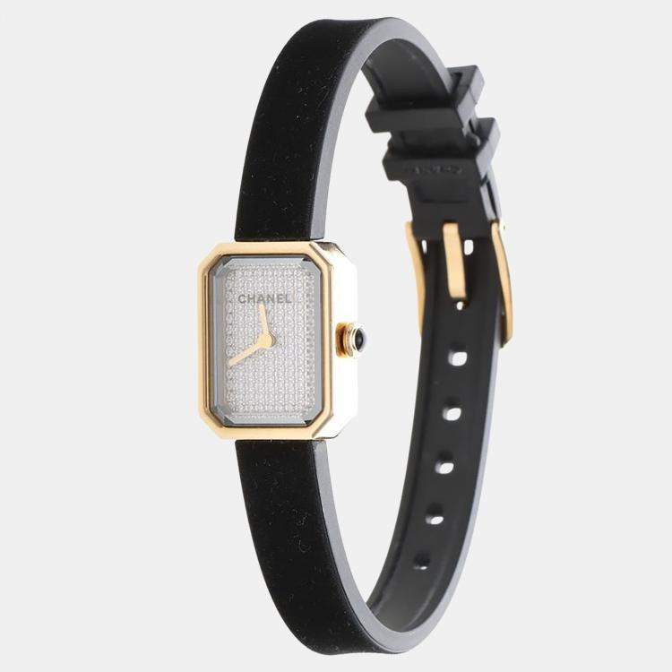 Pre Owned Chanel Premiere Diamond Quartz 18K Yellow Gold Titanium Women's Wristwatch 15.5 mm