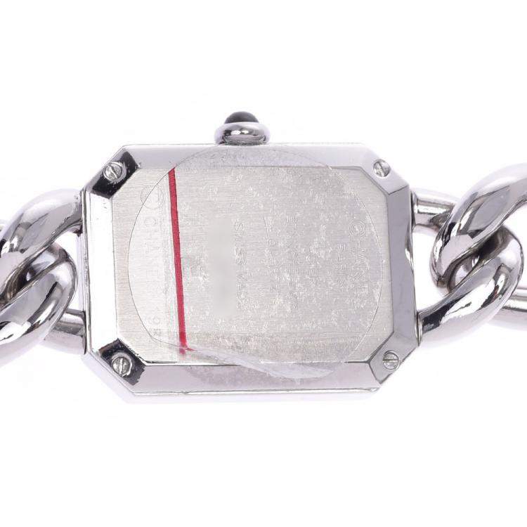 Pre Owned Chanel Black Stainless Steel Premiere Quartz Women's Wristwatch 20 MM