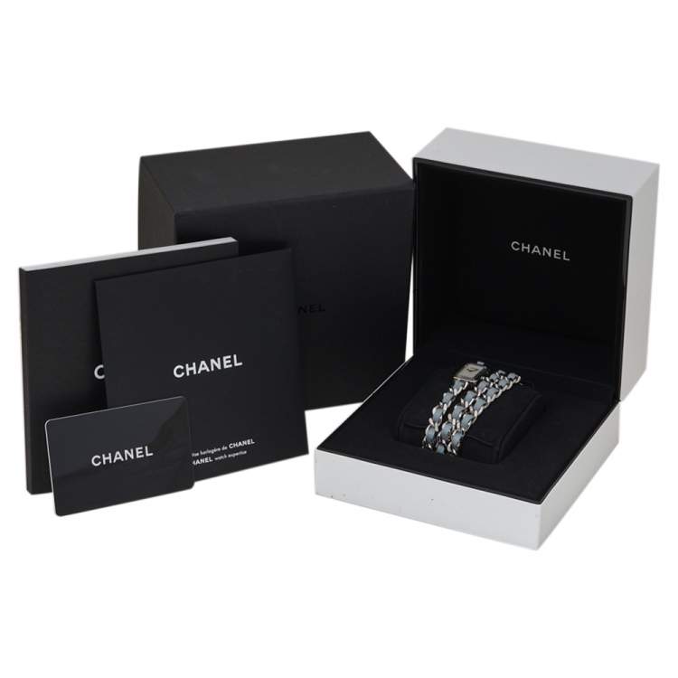 Pre Owned Chanel Mother of Pearl Stainless Steel Leather H4327 Première Rock Quartz Women's Wristwatch 16 MM