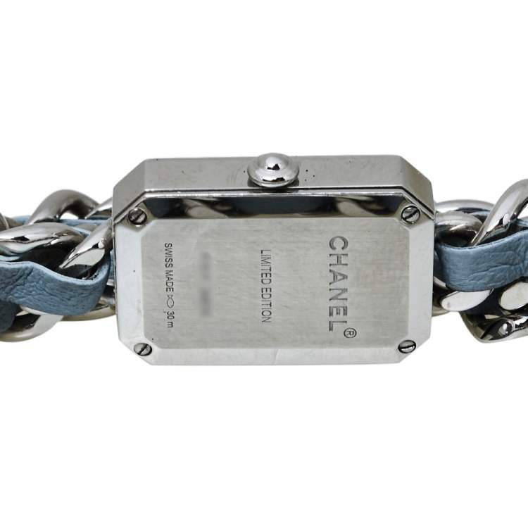 Pre Owned Chanel Mother of Pearl Stainless Steel Leather H4327 Première Rock Quartz Women's Wristwatch 16 MM