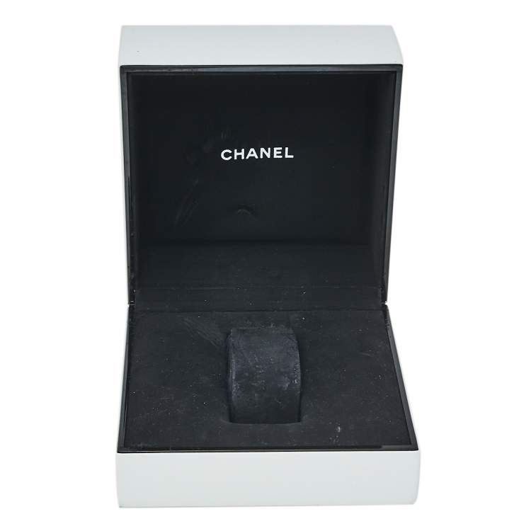 Pre Owned Chanel Black Ceramic & Stainless Steel Diamonds J12 Women's Wristwatch 33 mm