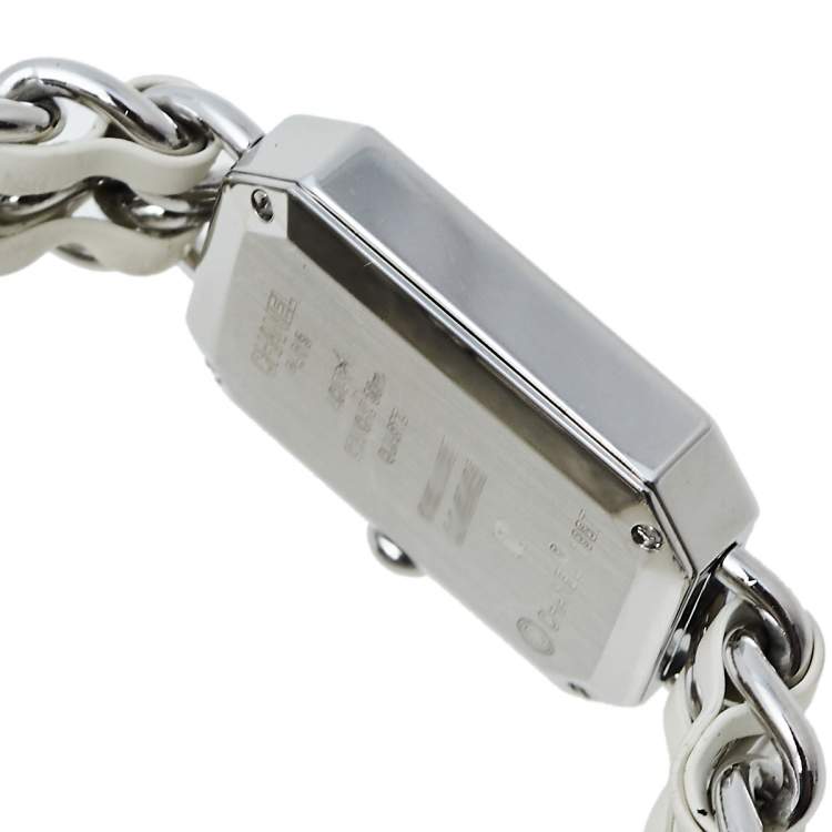 Pre Owned Chanel Mother of Pearl Stainless Steel Leather Premiere H1639 Women's Wristwatch 26mm x 20mm