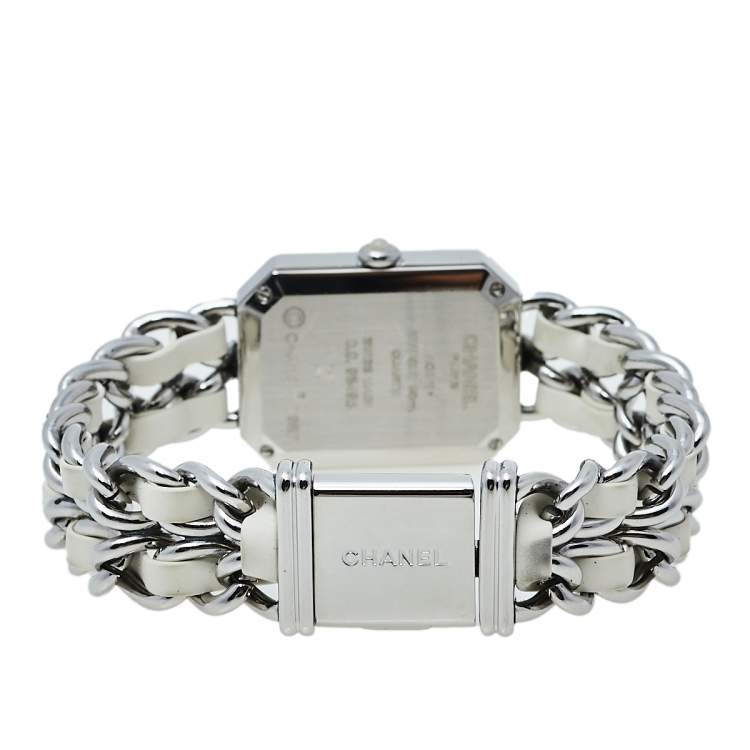 Pre Owned Chanel Mother of Pearl Stainless Steel Leather Premiere H1639 Women's Wristwatch 26mm x 20mm