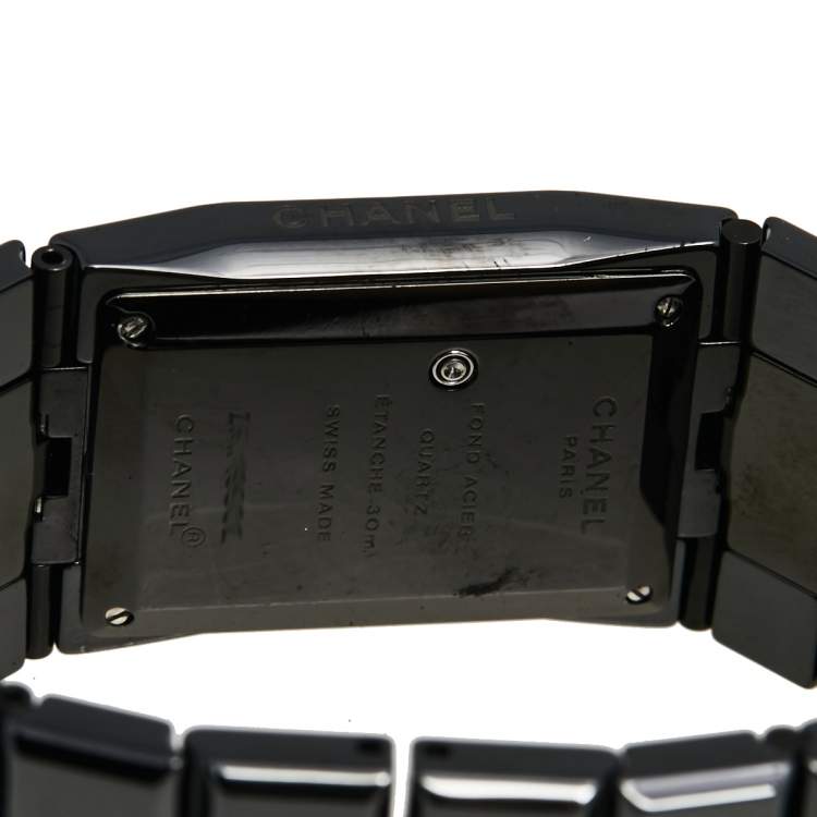 Pre Owned Chanel Digital Ceramic Chocolat H1003 Women's Wristwatch 24 mm
