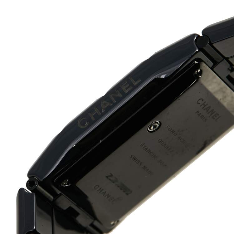Pre Owned Chanel Digital Ceramic Chocolat H1003 Women's Wristwatch 24 mm