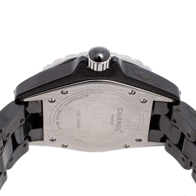 Pre Owned Chanel Black Ceramic J12 H1626 Women's Wristwatch 38 mm