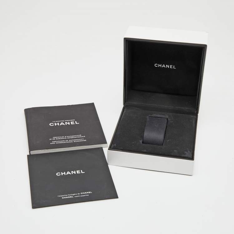 Pre Owned Chanel Black Stainless Steel and Diamond Premiere Chaine H3254 Women's Wristwatch 20 mm