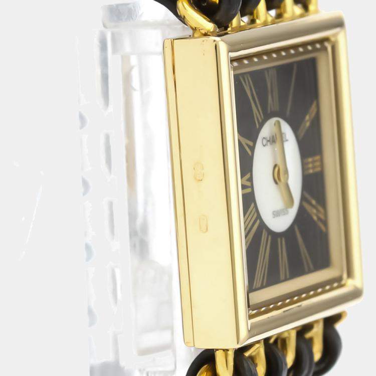 Pre Owned Chanel MOP 18K Yellow Gold Mademoiselle Quartz H0006 Women's Wristwatch 22 mm