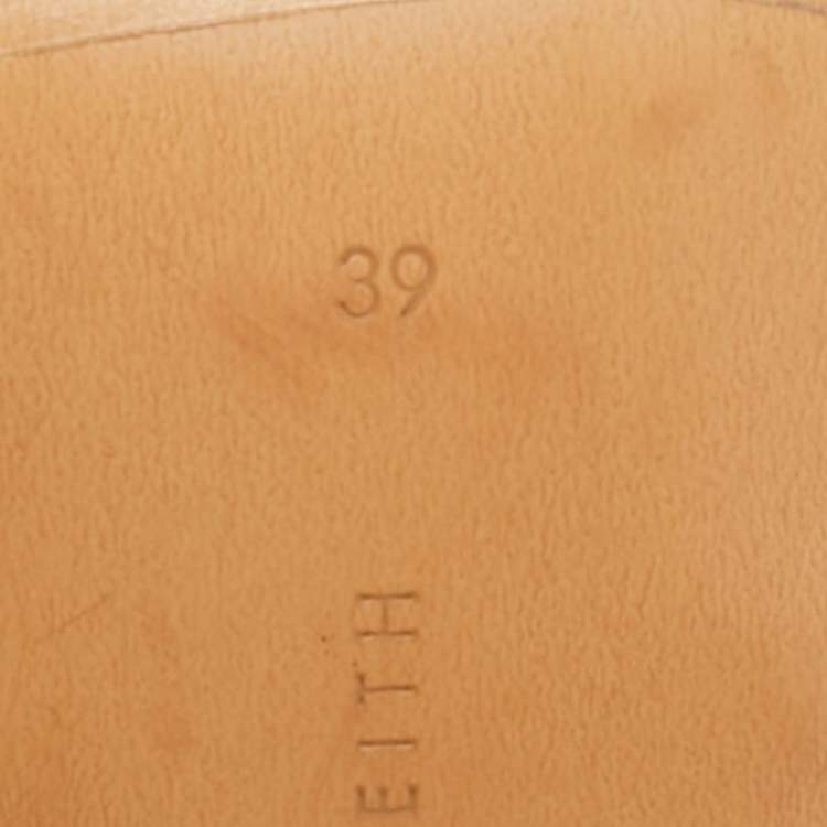 Pre Owned Charles & Keith Size 39 Yellow Fabric and Net Slingback Pumps